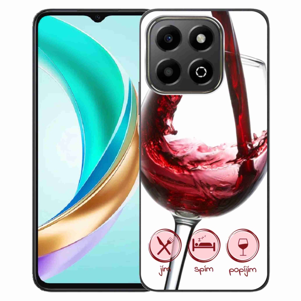 Zselés borítás mmCase a Honor X6b készülékhez - borospohár piros