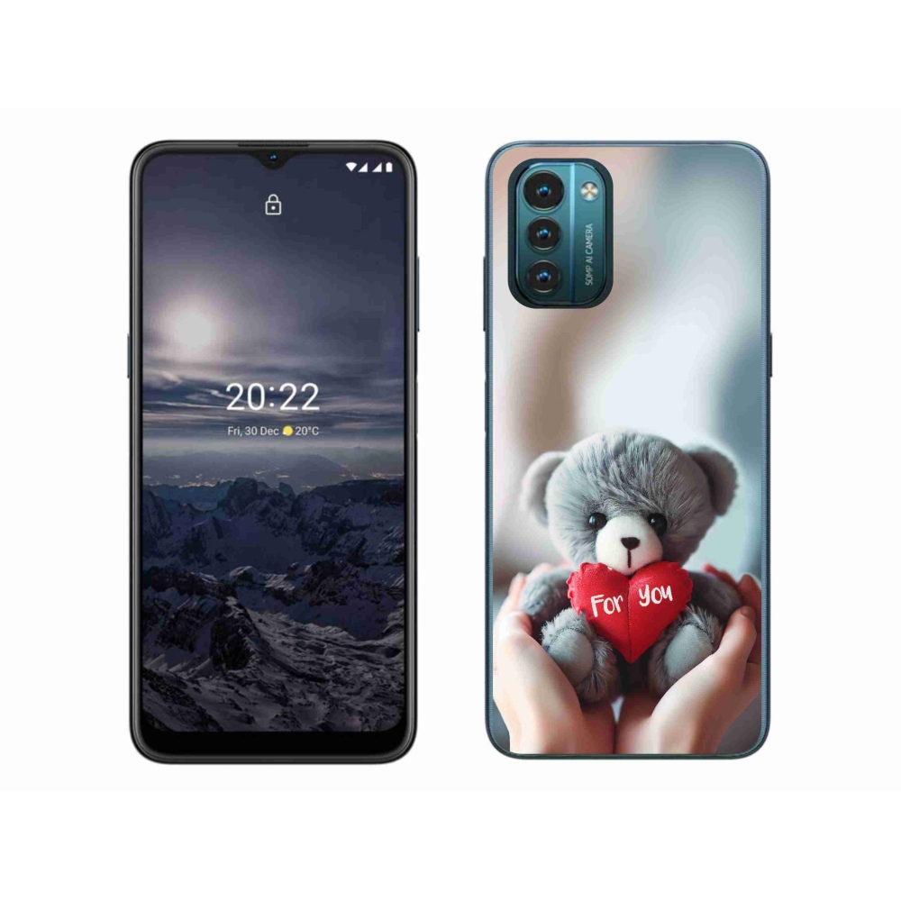Zselés borítás mmCase a Nokia G11/G21 készülékhez - mackó a szerelmesek számára