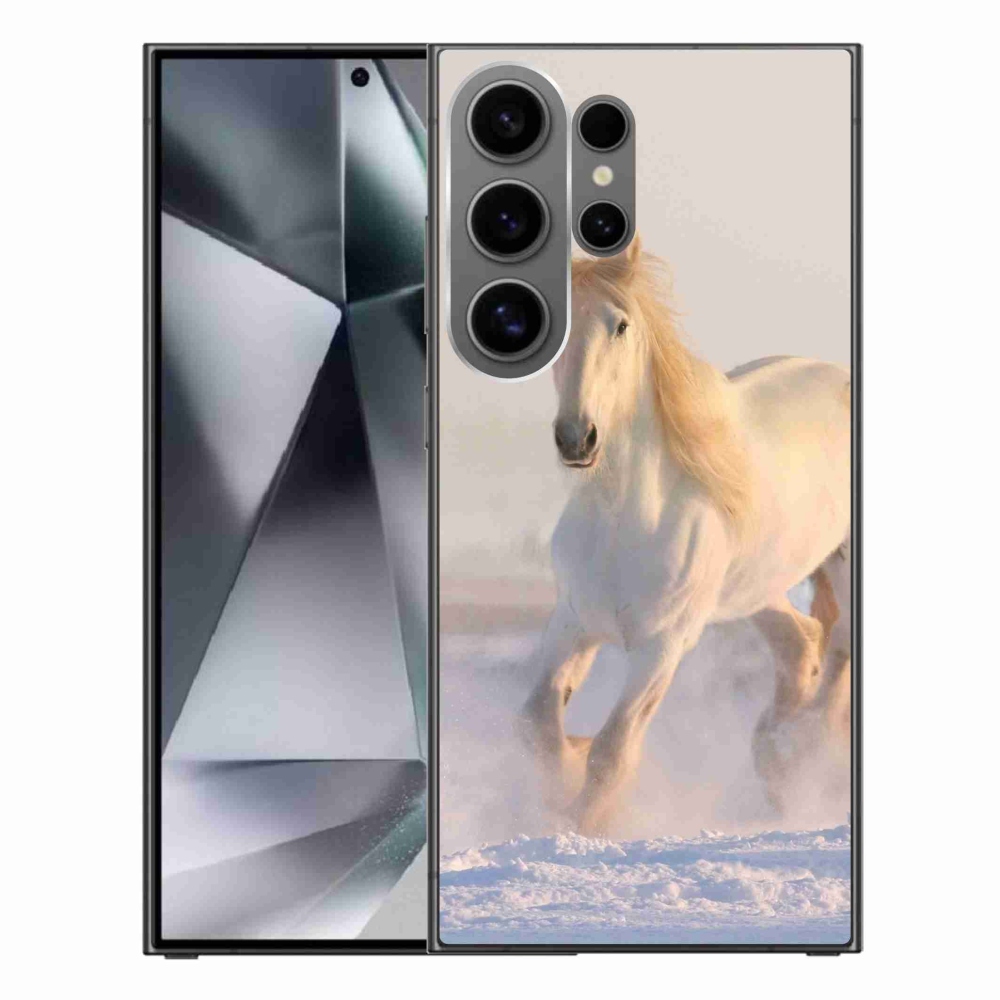 Gél tok mmCase a Samsung Galaxy S24 Ultra készülékhez - ló a hóban