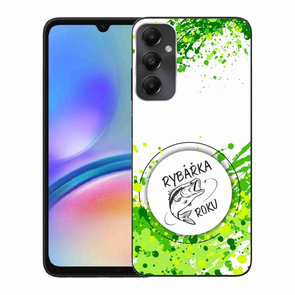 Zselés borító mmCase Samsung Galaxy A05s készülékhez - az év horgásza fehér háttérrel