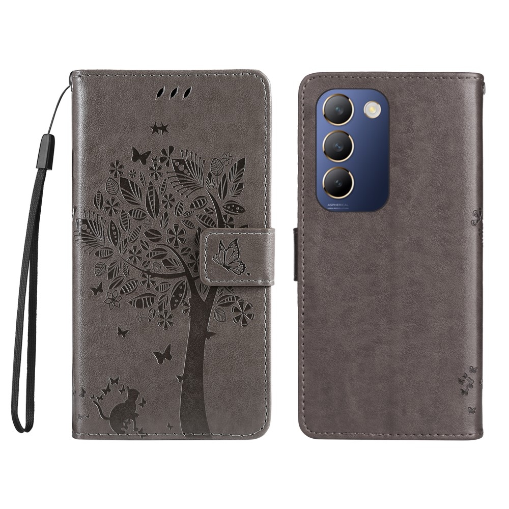 Fa könyv tok a Vivo V40 SE 4G/5G készülékhez - szürke