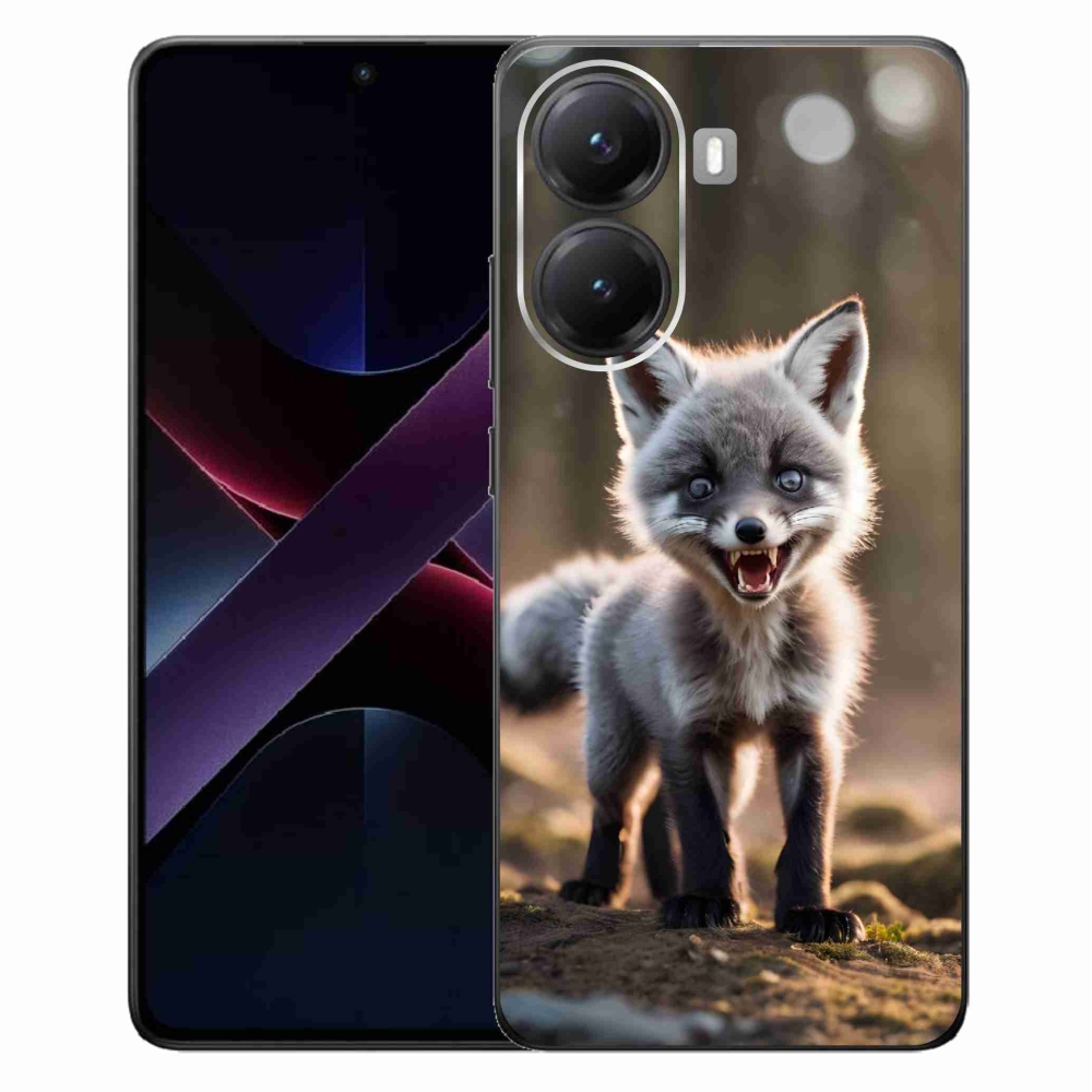Gél borító mmCase a Xiaomi Poco X7 Pro 5G számára - angry fox