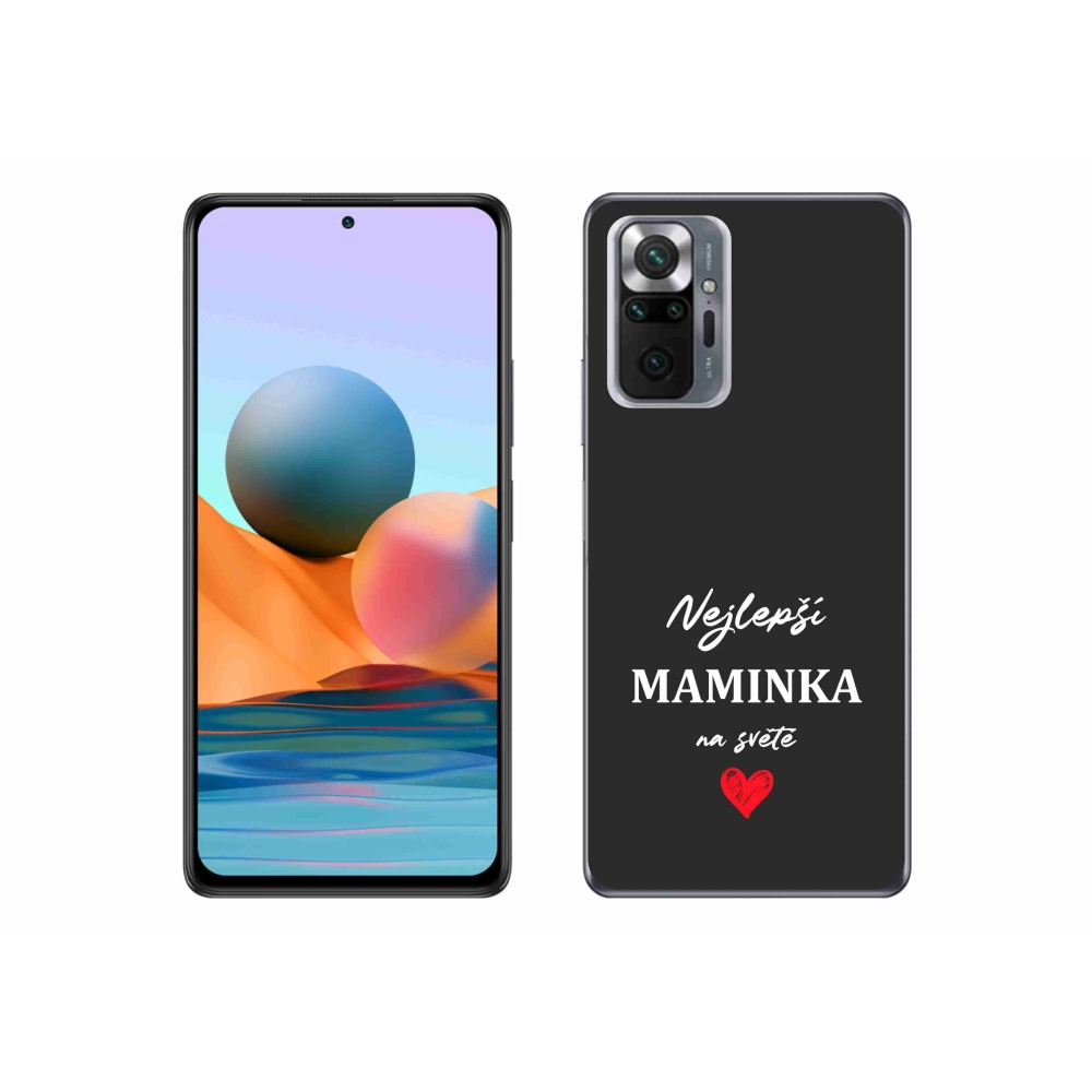 Gél borítás mmCase a Xiaomi Redmi Note 10 Pro számára - legjobb anya 1 fekete háttér
