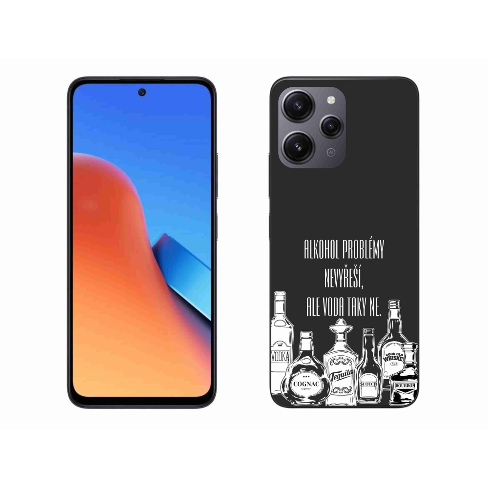 Gél borító mmCase a Xiaomi Redmi 12-hez - vicces szöveg fekete háttérrel