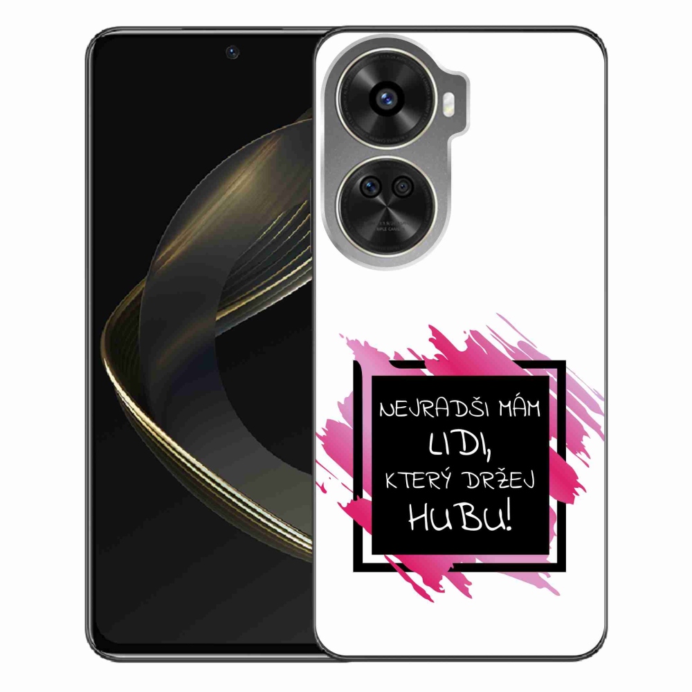 Gél borító mmCase a Huawei Nova 12 SE-hez - vicces szöveg 7 fekete és fehér háttérrel