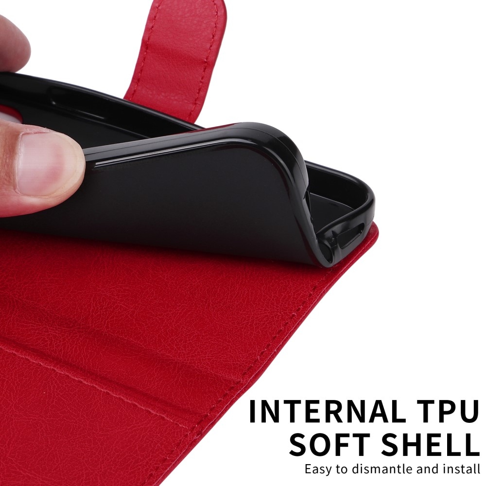 Tárcás könyv tok Xiaomi Redmi A5 (173.45x79.35x8.45mm) - piros