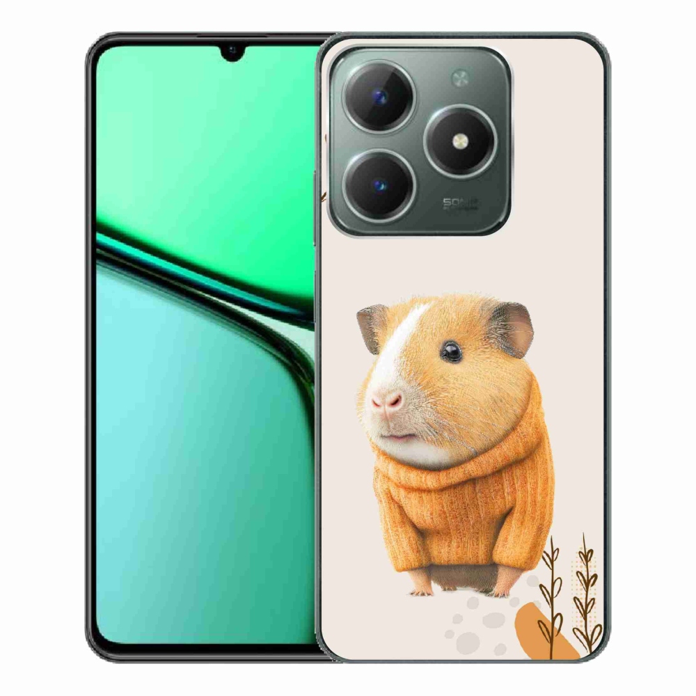 Gélborítás mmCase a Realme C61 készülékhez - tengerimalac pulóverben