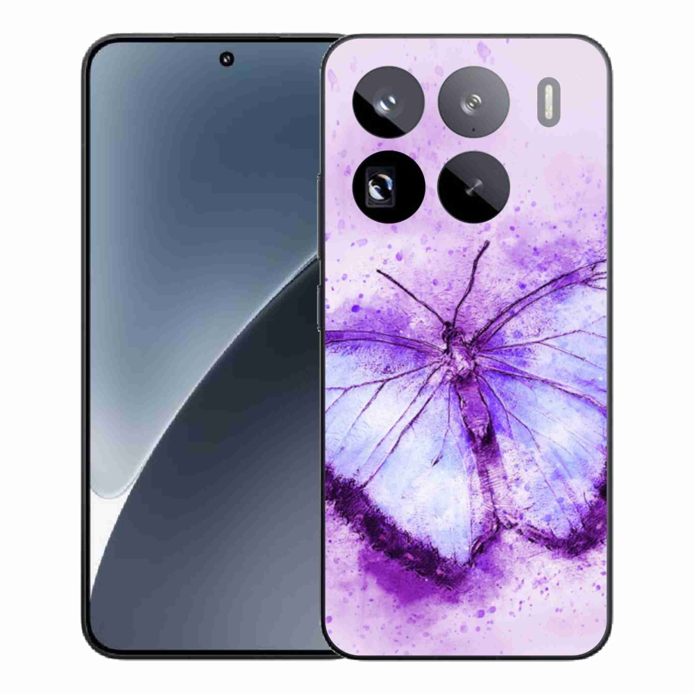 Gél borítás mmCase a Xiaomi 15 Pro számára - lila pillangó