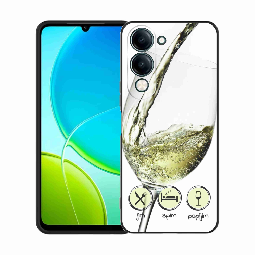 Gél borítás mmCase a Vivo Y29s 5G-n - borospohár fehér