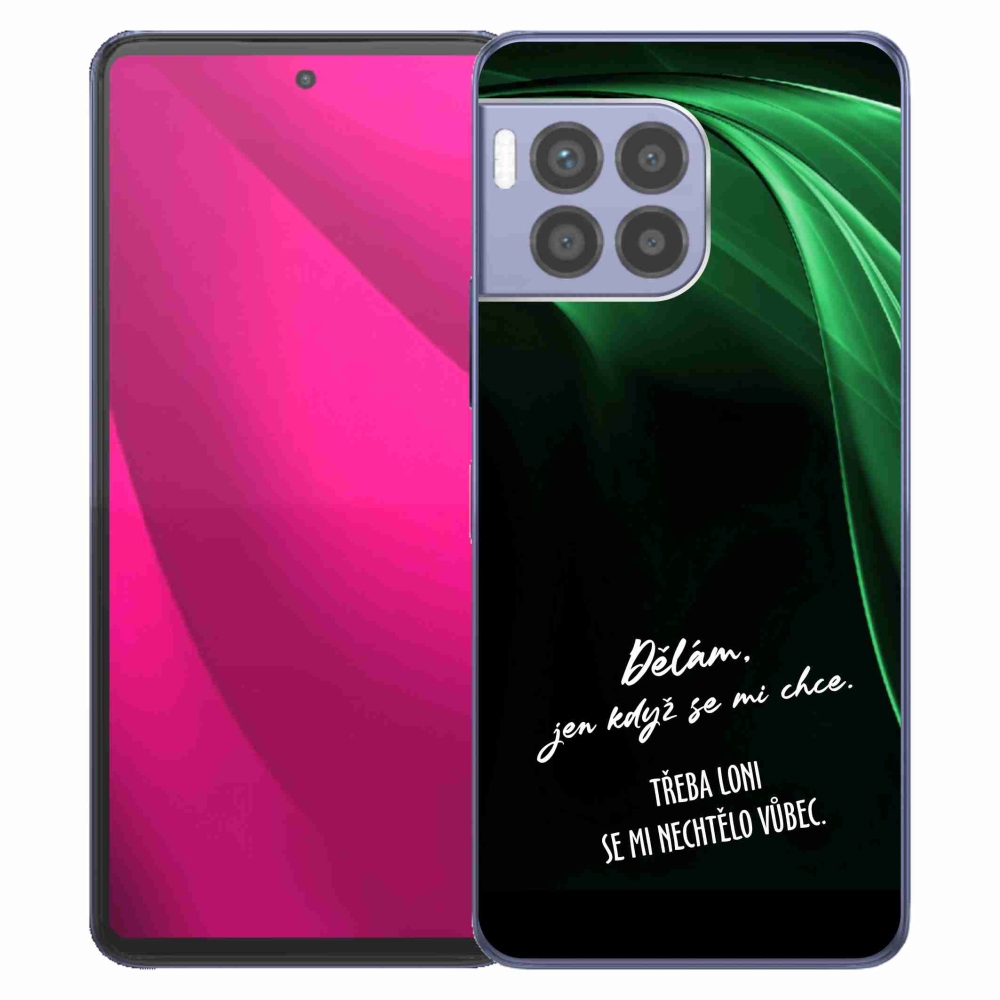 Gél borító mmCase a T-Mobile T Phone 2 Pro készülékhez - vicces szöveg 12 fekete háttér