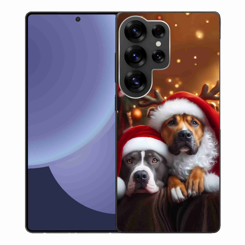 Gél borítás mmCase Samsung Galaxy S25 Ultra - Karácsonyi kutyák