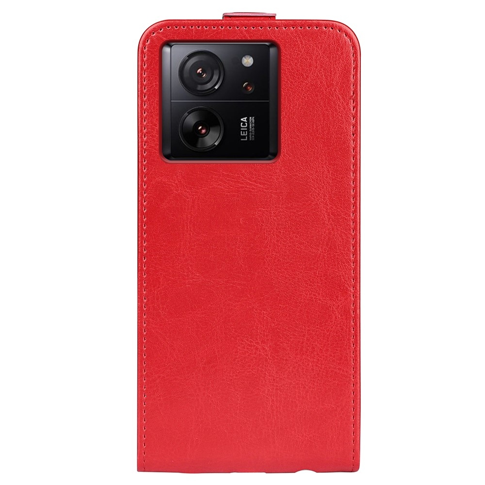 Függőleges flip tok Xiaomi 13T/13T Pro készülékhez - piros