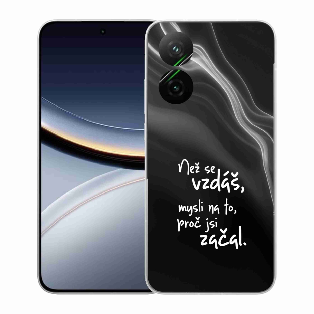 Gél borítás mmCase a Xiaomi Poco F7 5G-hez - idézet 2 fekete háttér