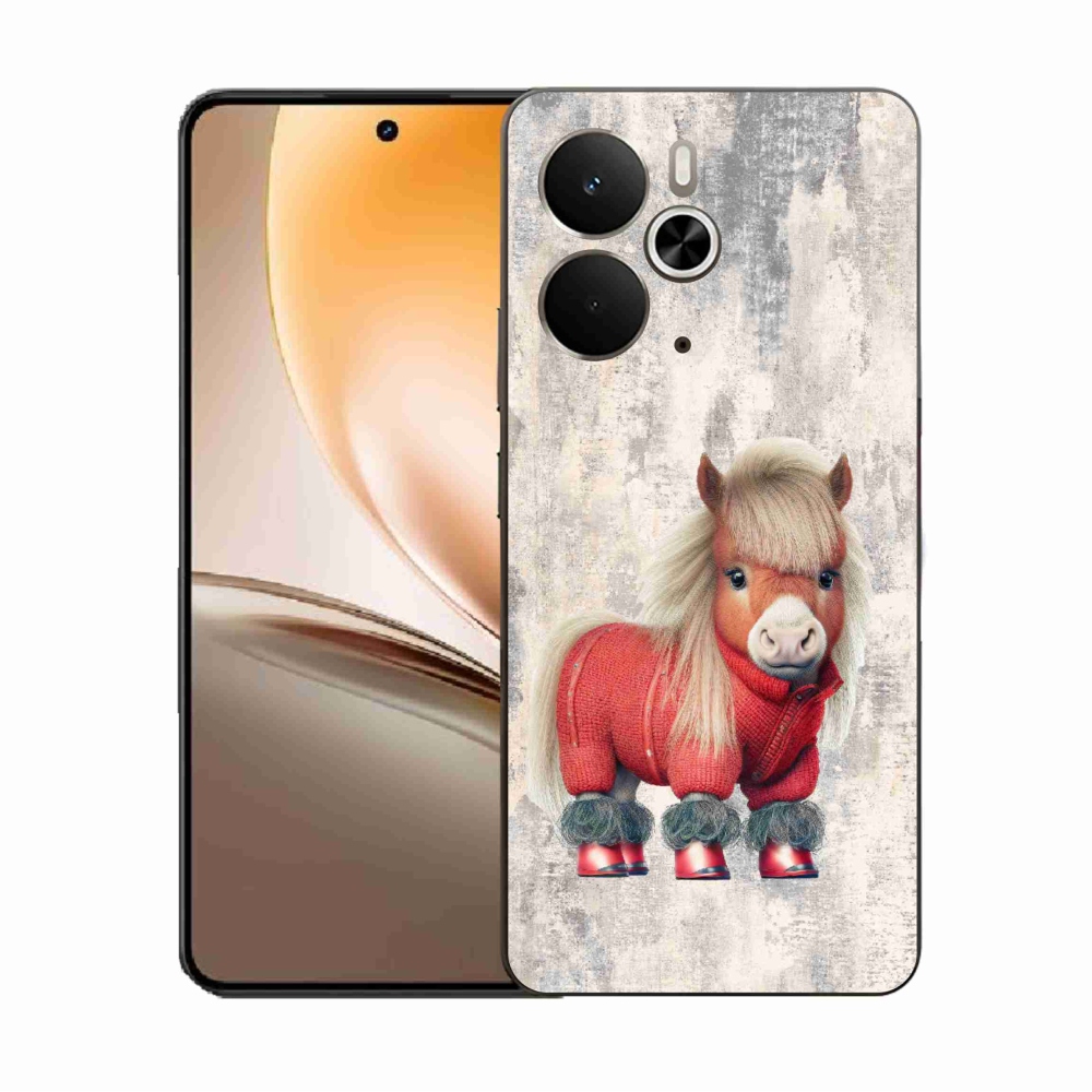 Gél borítás mmCase a Realme 14 5G/14T 5G-hez - póni pulóverben