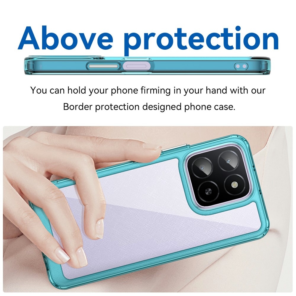 Gél tok fix hátlappal a Honor X6b készülékhez - világoskék színben