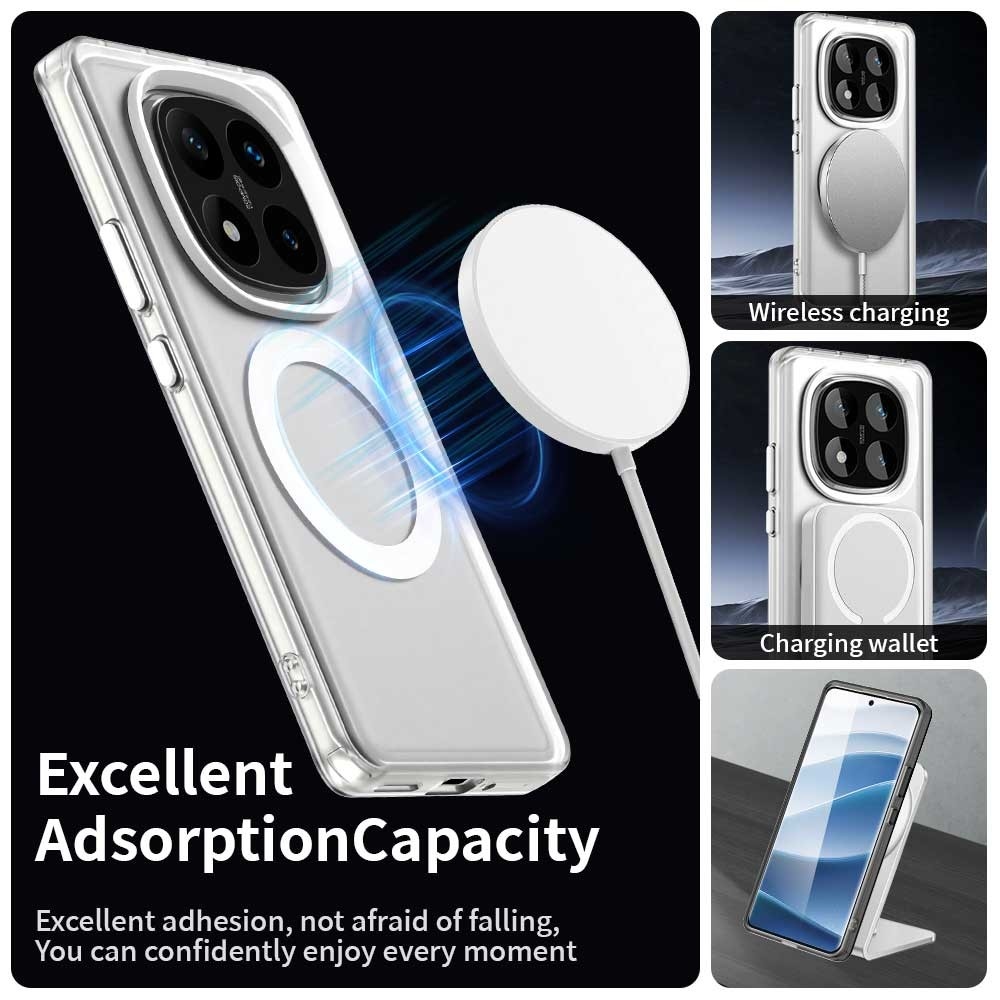 Candy zselés tok MagSafe-val a Xiaomi Redmi Note 14 Pro-ra - fehér