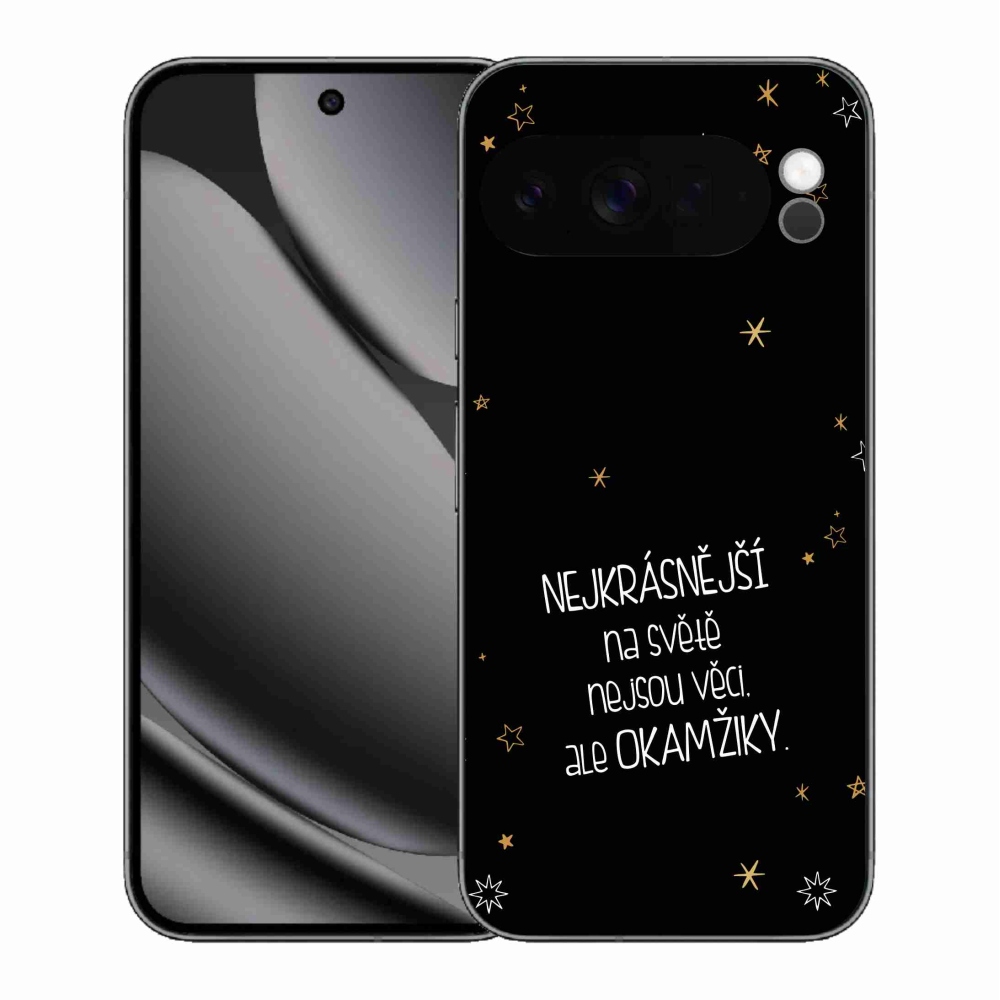 Gél borítás mmCase a Google Pixel 10 Pro XL számára - Idézet 4 fekete háttér