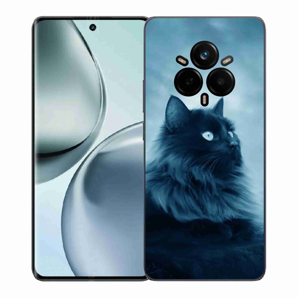 Zselés borítás mmCase a Realme 14 Pro 5G készülékhez - fekete cat 1