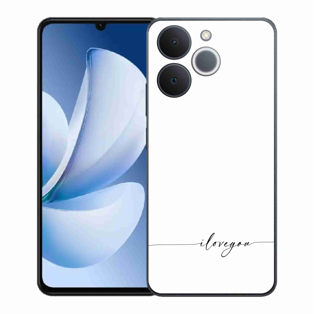 Gél borító mmCase a Realme Note 70T készülékhez - I love you fehér háttérrel