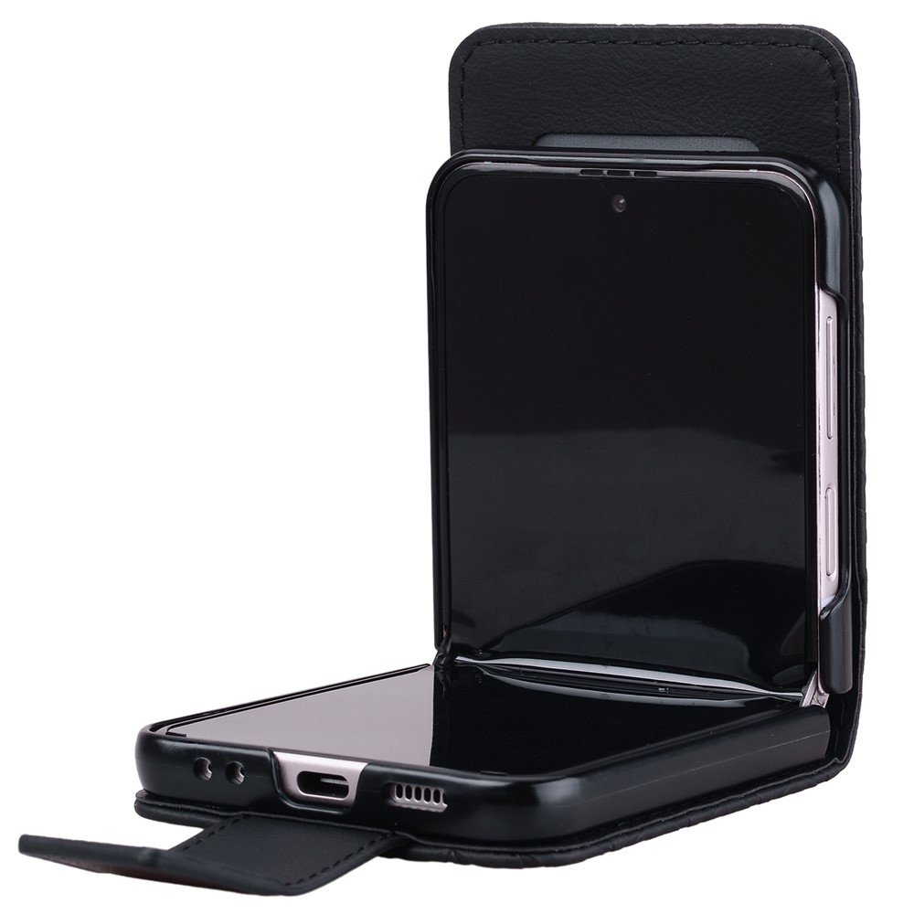 Gridy könyvtáska Samsung Galaxy Z Flip7 5G készülékhez - fekete