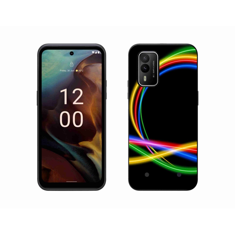 Gél tok mmCase a Nokia XR21 készülékhez - neon körök