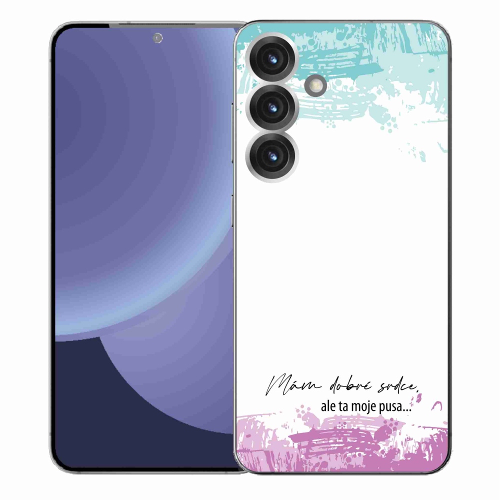 Gél borító mmCase Samsung Galaxy S25+ - vicces szöveg 3 fehér háttérrel