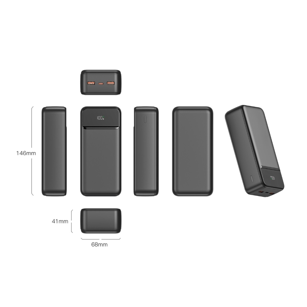 Powerbank Swissten Power Line II 30000 mAh - fekete
