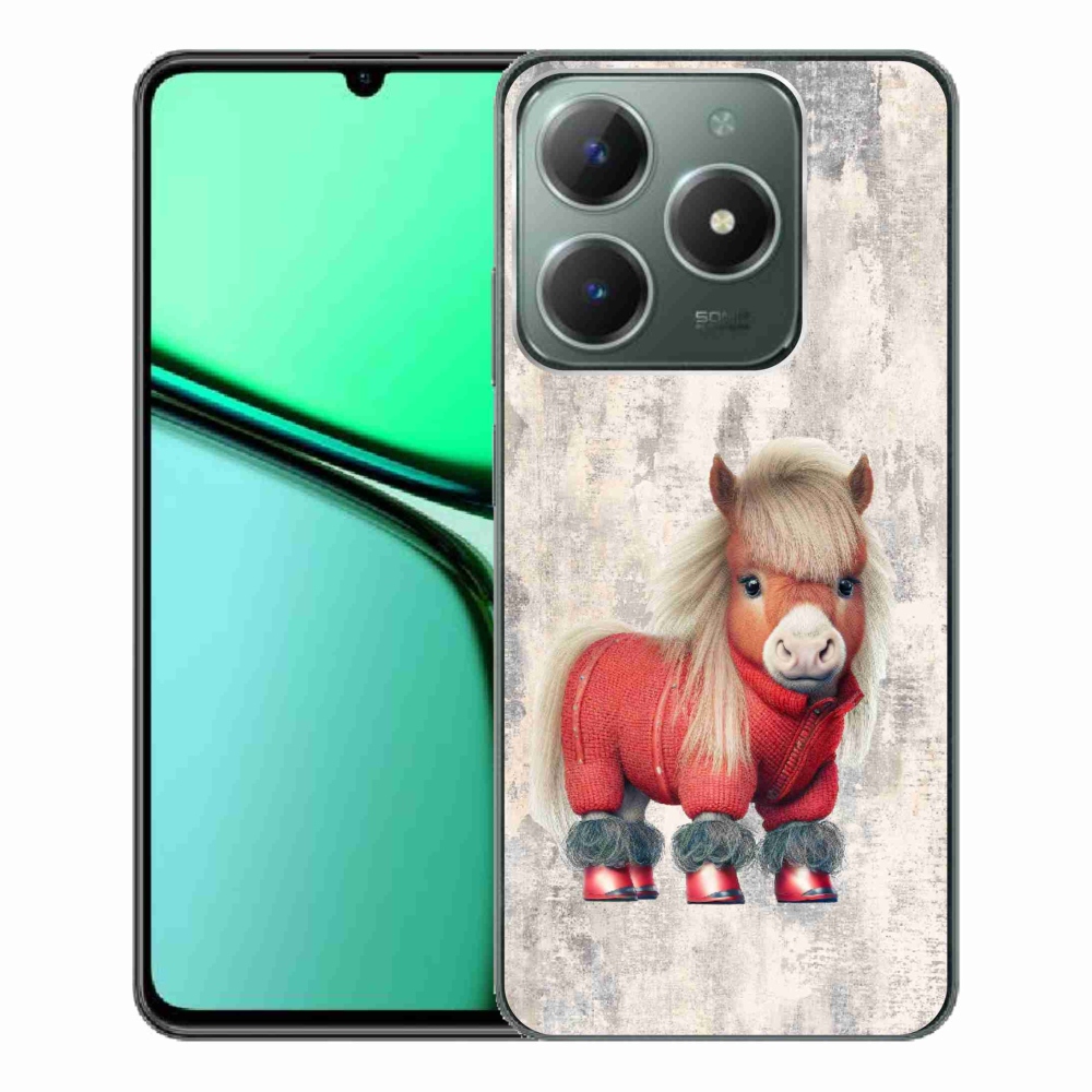 Gél borítás mmCase a Realme C61 készülékhez - póni pulóverben