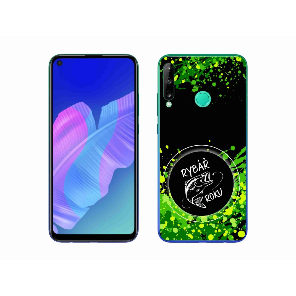 Gél borító mmCase a Huawei P40 Lite E számára - az év halászának fekete háttere