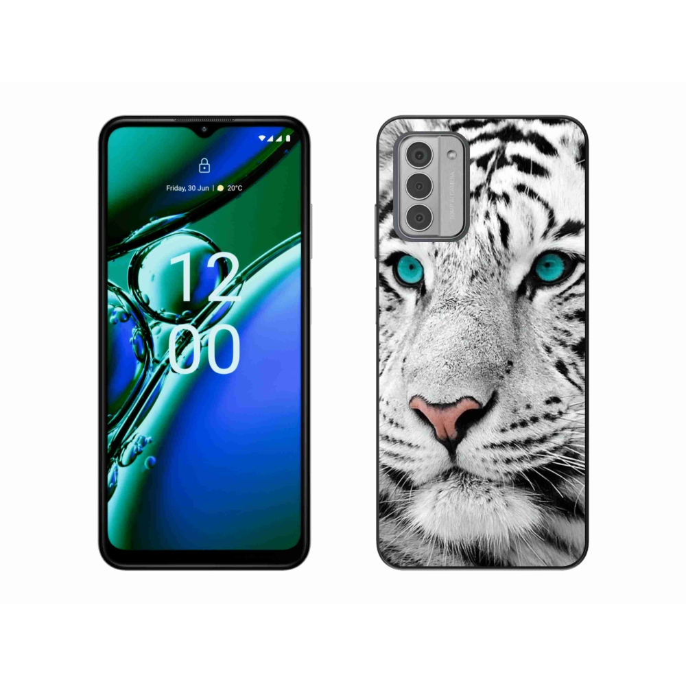 Zselés tok mmCase a Nokia G42 készülékhez - fehér tigris