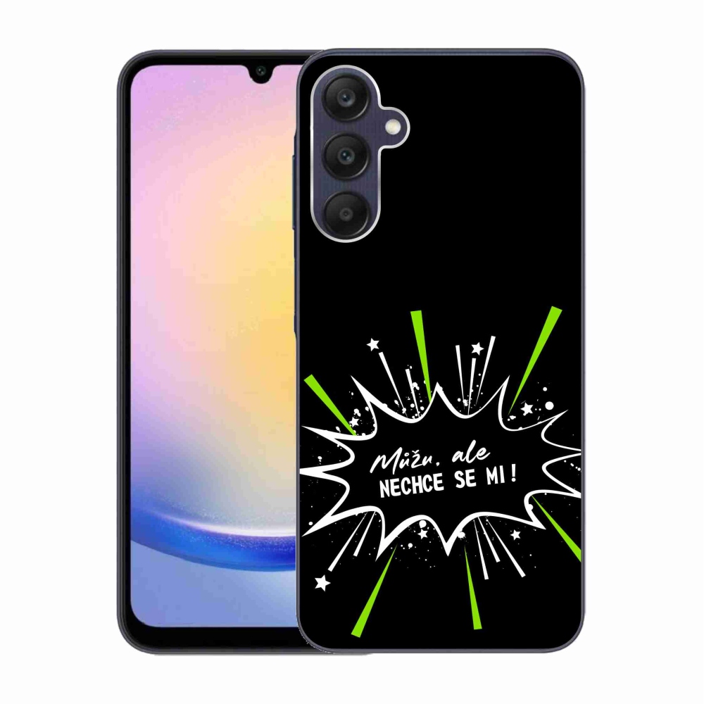 Gél borító mmCase Samsung Galaxy A25 5G - vicces szöveg 11 fekete háttér