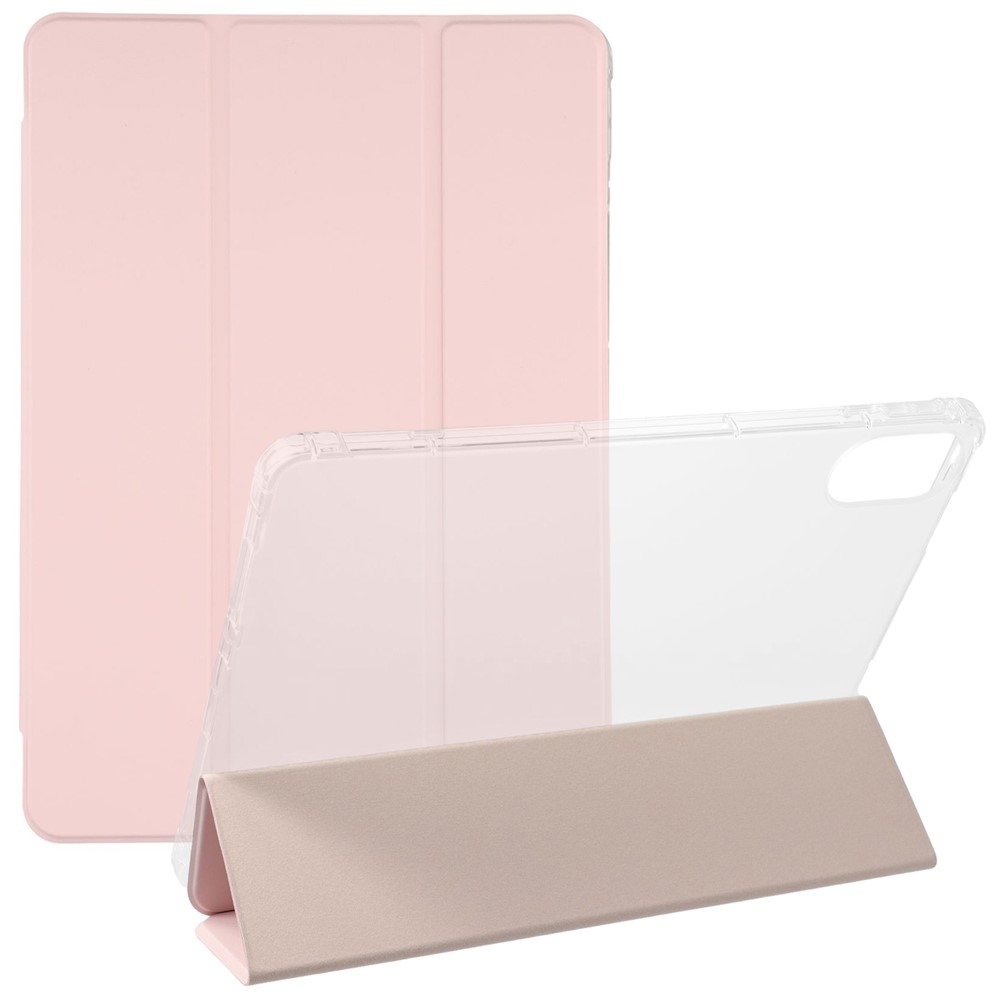 Tri-Fold intelligens összecsukható tablet tok Xiaomi Redmi Pad 2 - rózsaszín
