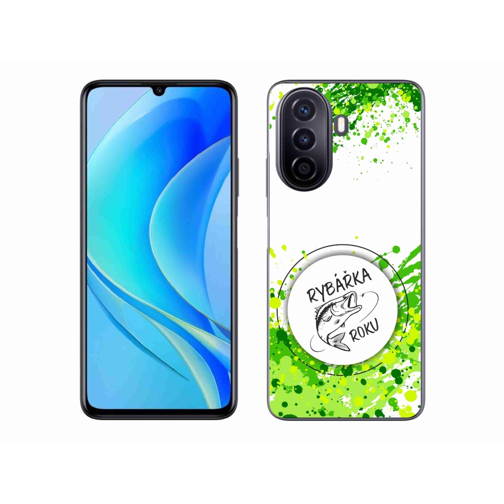 Gél borító mmCase a Huawei Nova Y70-en - az év horgásza fehér háttérrel