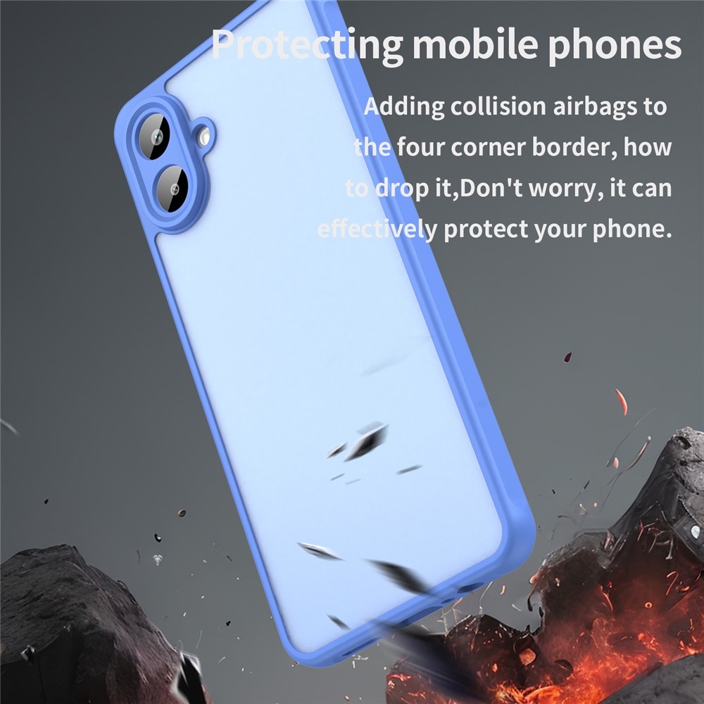 Gél tok kemény hátlappal a Samsung Galaxy A07 4G készülékhez - világoskék színben