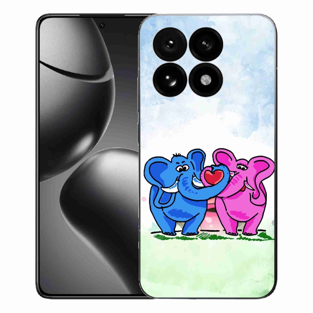 Gél borító mmCase a Xiaomi 15T-hez - szerelmes elefántok