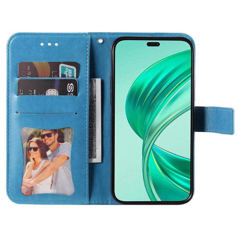 Mandala könyv tok Honor X8b-hez - kék