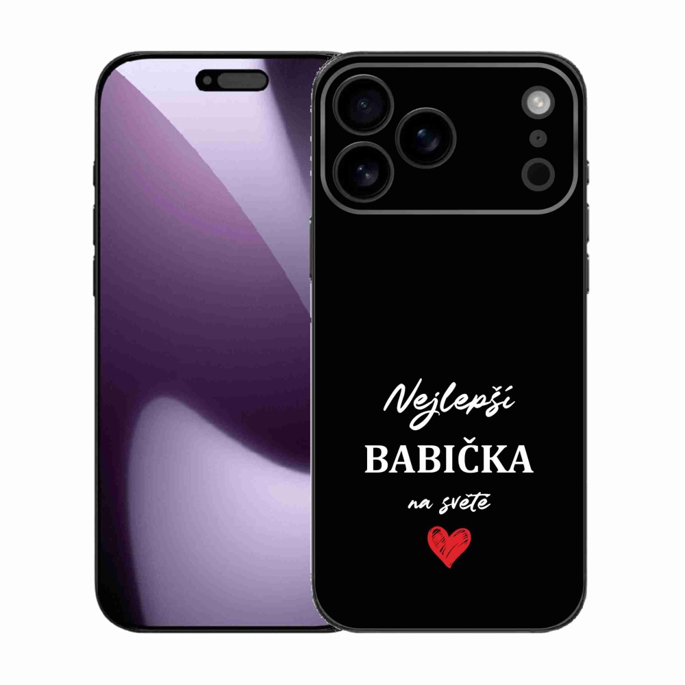 Gél borítás mmCase iPhone 17 Pro Max készülékhez - Best Grandma 1 fekete háttér