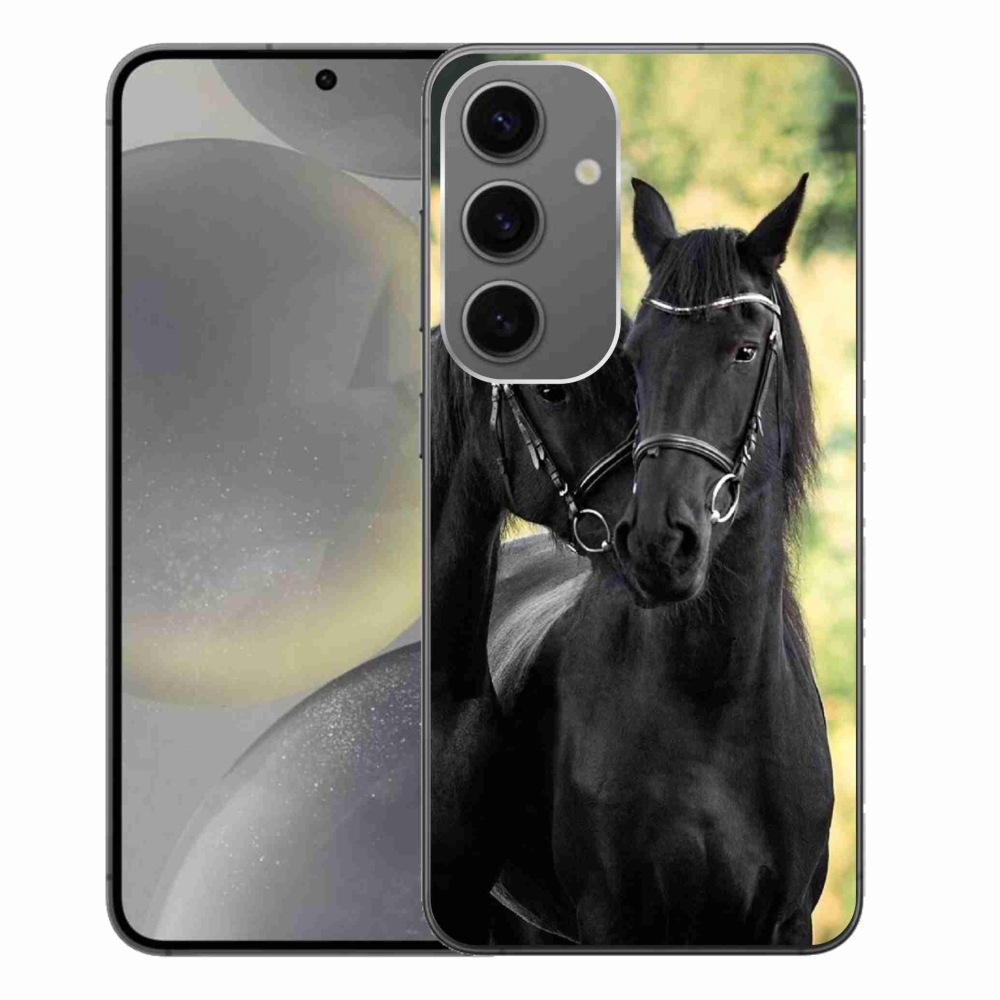 Zselés borítás mmCase Samsung Galaxy S24+ - két fekete ló