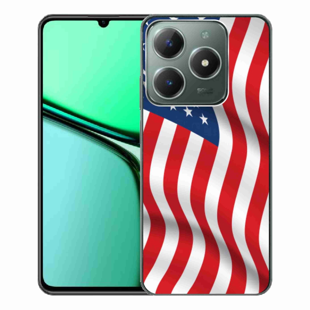 Gél borító mmCase a Realme C61 készülékhez - USA zászló