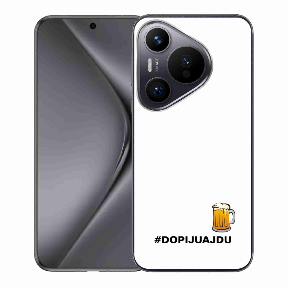 Gél borító mmCase a Huawei Pura 70 - sör motívum 1 fehér háttérrel