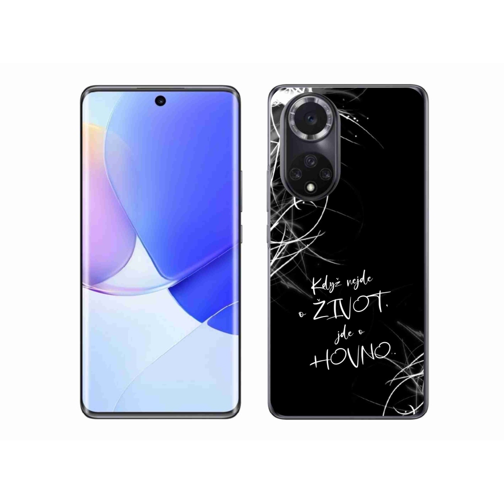Gél borító mmCase a Huawei Nova 9 készülékhez - vicces szöveg 16 fekete háttér