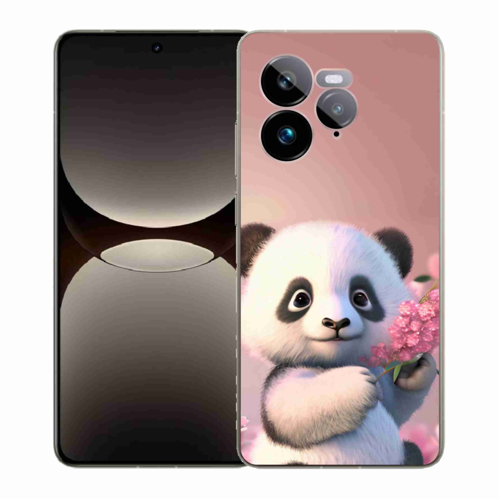 Gél borítás mmCase a Realme GT 7 Pro 5G számára - aranyos panda