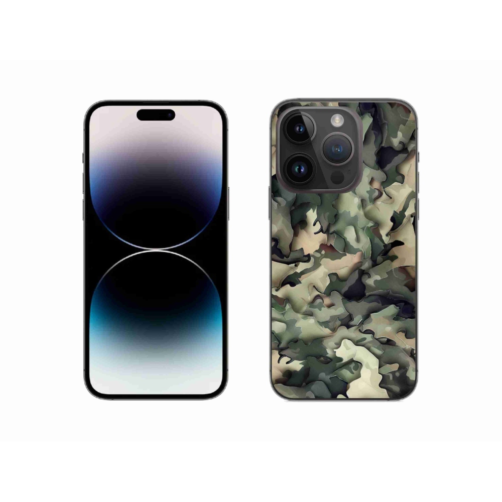 Zselés borítás mmCase iPhone 14 Pro készülékhez - terepszínű minta 9