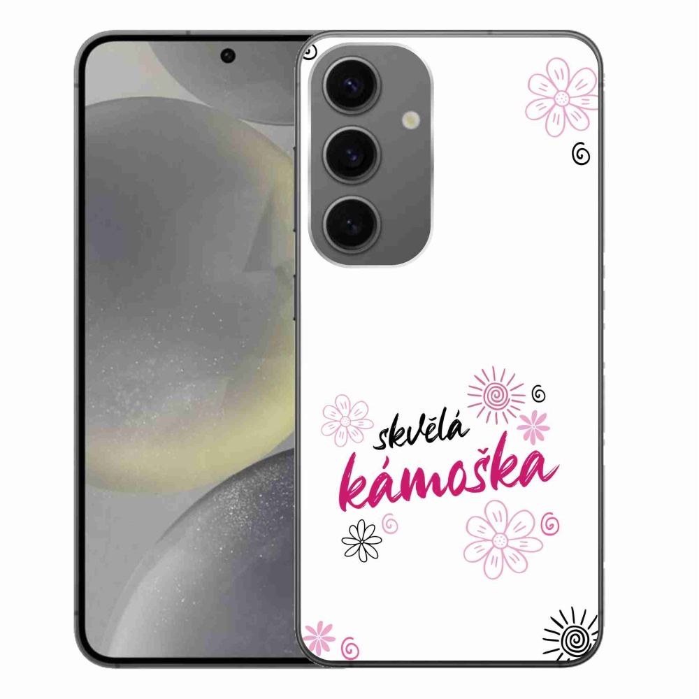 Gél borítás mmCase Samsung Galaxy S24+ - nagyszerű haver fehér háttérrel