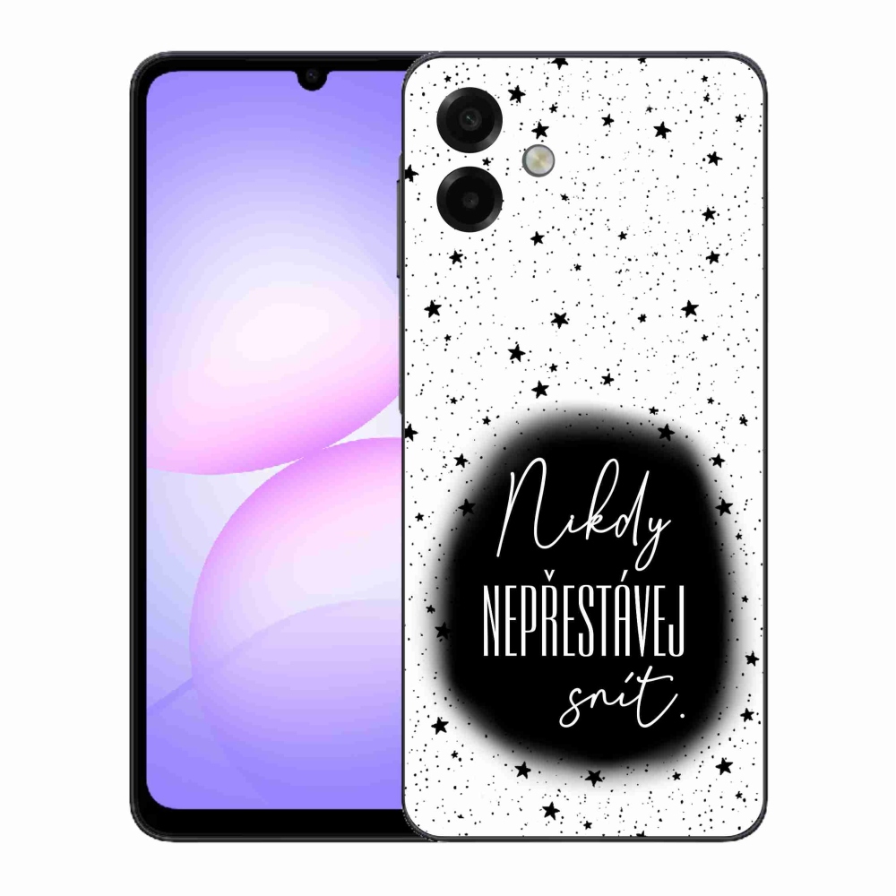 Gél borító mmCase Samsung Galaxy A07 4G - idézet 1 fekete és fehér háttérrel