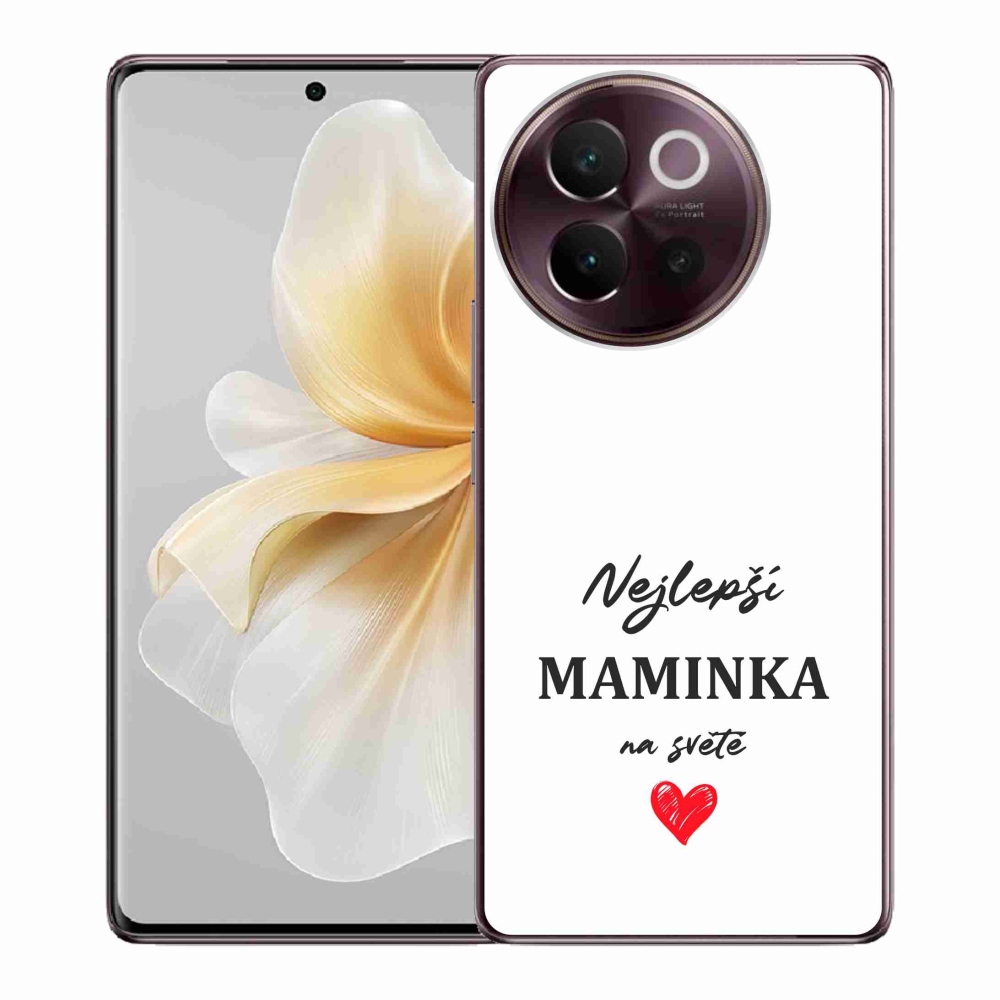 Gél borítás mmCase a Vivo V40 Lite 5G készülékre - Best Mom 1 fehér háttér