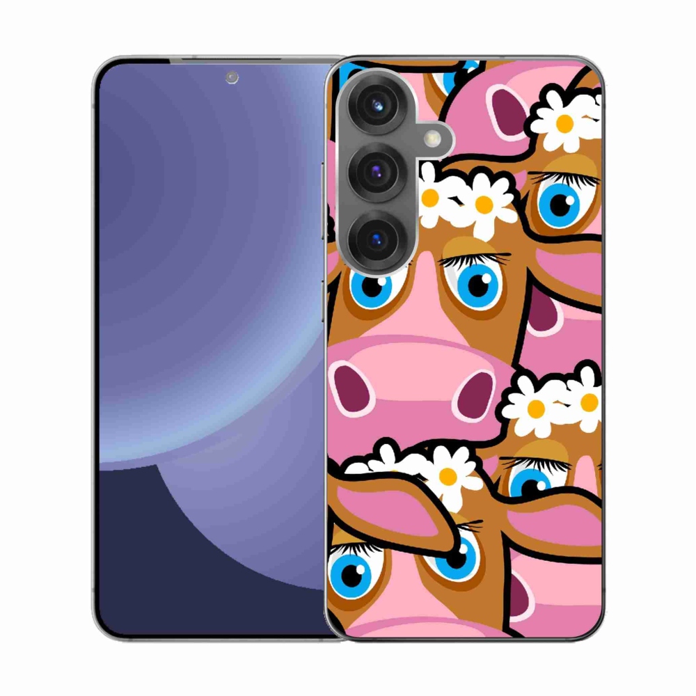 Gél borítás mmCase Samsung Galaxy S25 készülékhez - rajzfilmtehenek