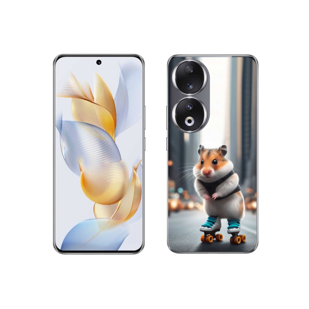 Zselés borítás mmCase a Honor 90-hez - hörcsög a korcsolyán