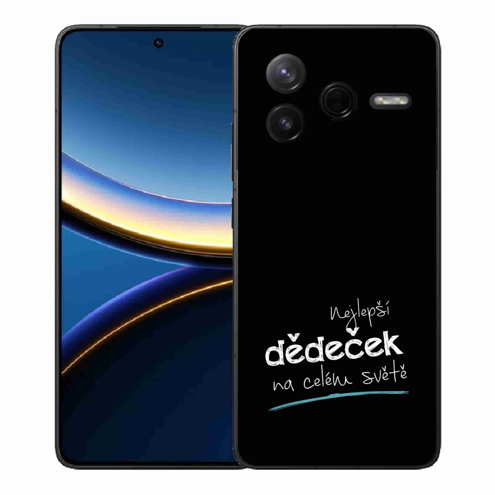 Gél borító mmCase a Xiaomi Poco F7 Pro - a legjobb nagypapa 3 fekete háttérrel