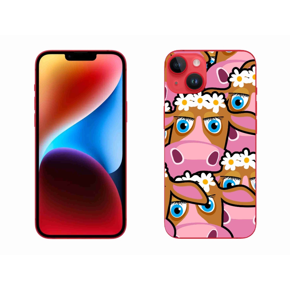 Zselés borítás mmCase iPhone 14 Plus készülékhez - rajzfilmtehenek